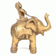 Bronze Elephant with Mahout