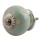 Sage Green Etched Dot Ceramic Drawer Knob