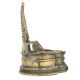 Bronze Oil Lamp with Lakshmi Motif