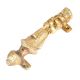 Solid Brass Figurine of A Girl Playing A Trumpet Door Handle