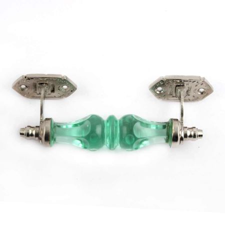 Mint Green Big Silver Door Handles