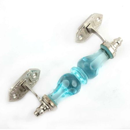 Water Glass Big Silver Door Handles