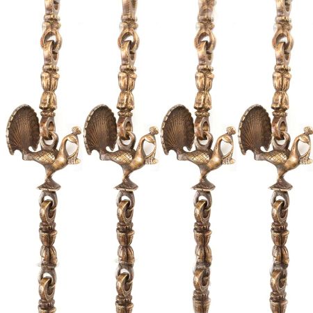 Brass Swing Chain Set With Handmade Statue (Set Of 4 Piece)