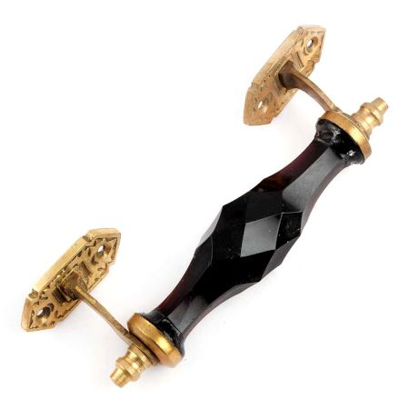 Purple Glass Cut Door Handles