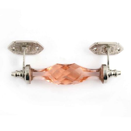 Pink Cut Glass Drawer Handles