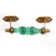 Mint Glass Big Gold Door Handles