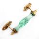 Mint Cut Glass Golden Big Dresser Handles