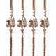 Brass Swing Chain Set With Handmade Elephant And Peacock Statues (Set Of 4 Piece)