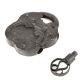 Indian Old Iron Hand Carved Lock & Key