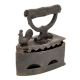 Old Collectible Coal Iron Charcoal Cast Iron with Chicken Latch Rooster Lock