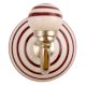 White Cherry Striped Wall Hooks