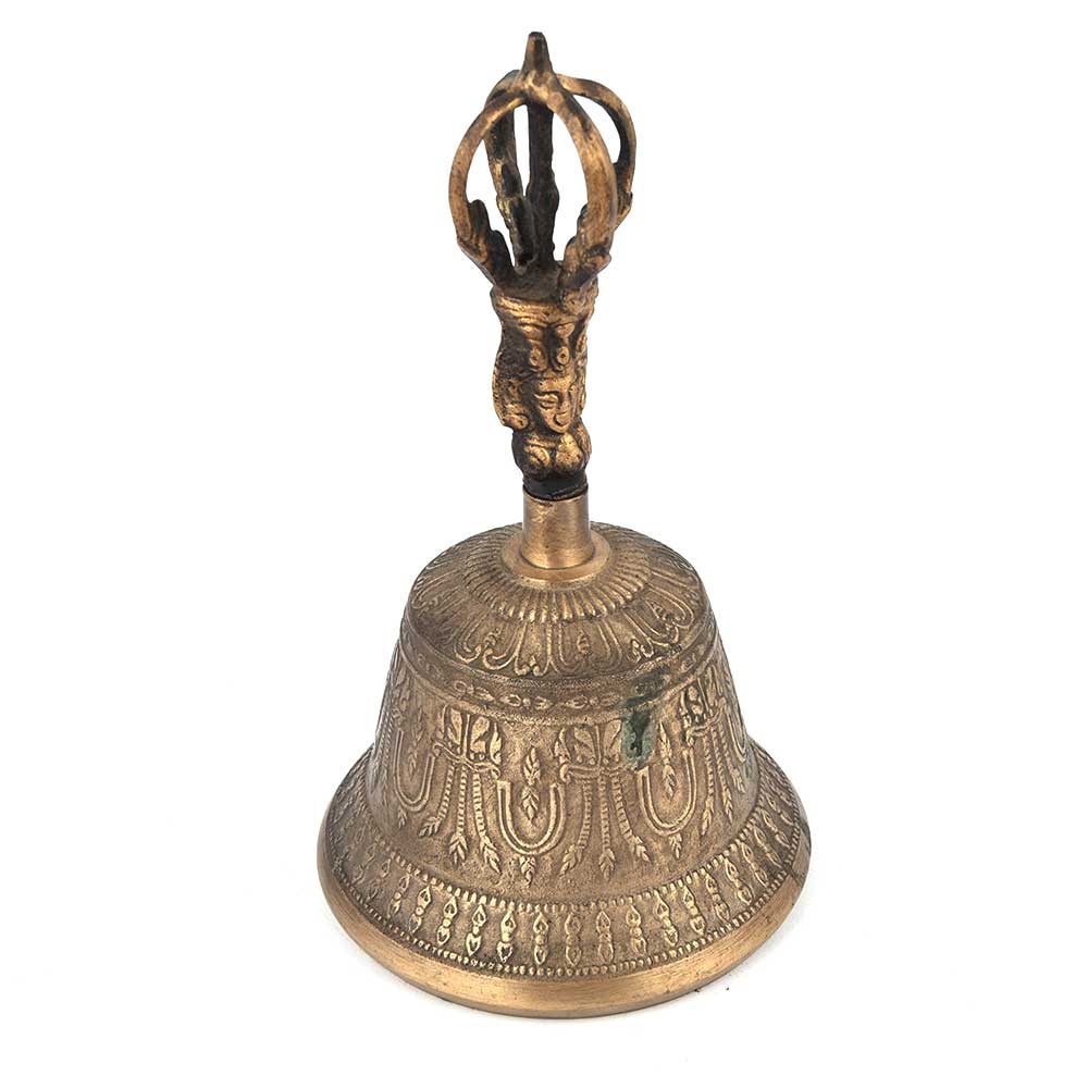 Vintage Brass Bell with Handle
