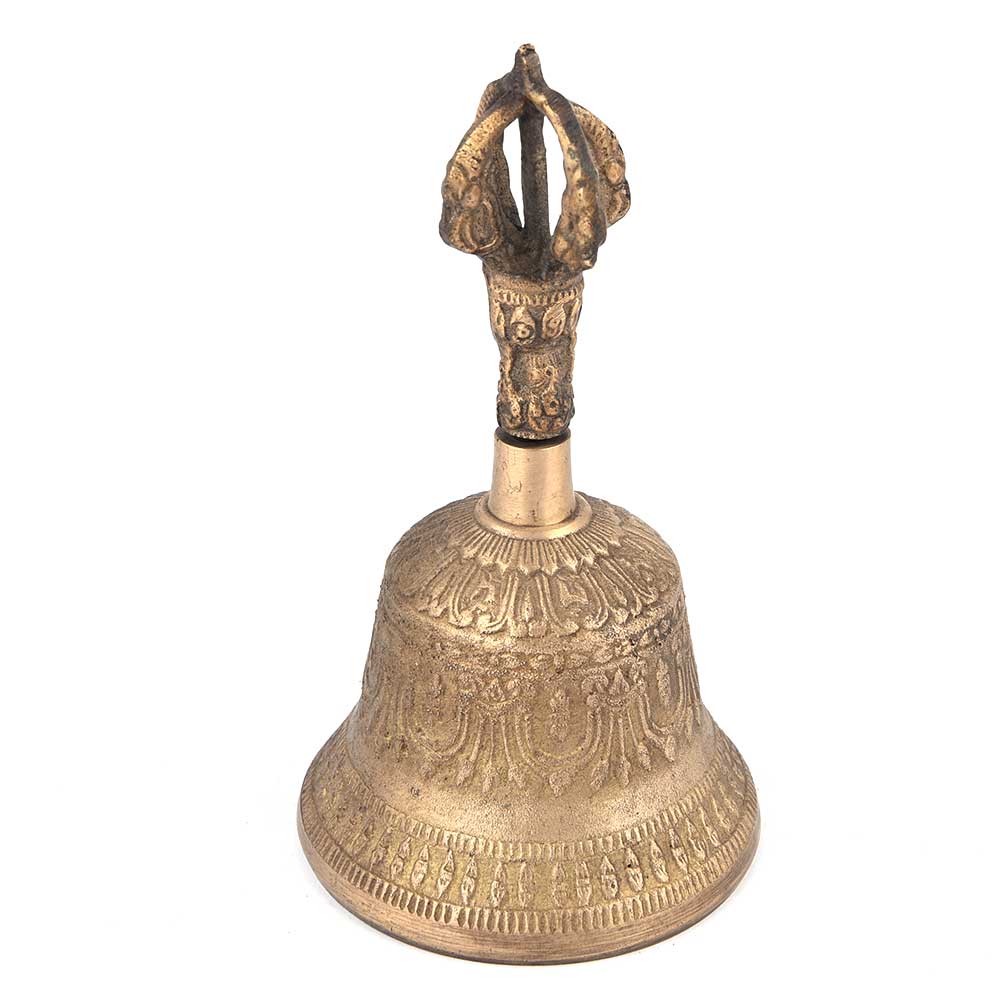Carved Brass Vajre and Bell