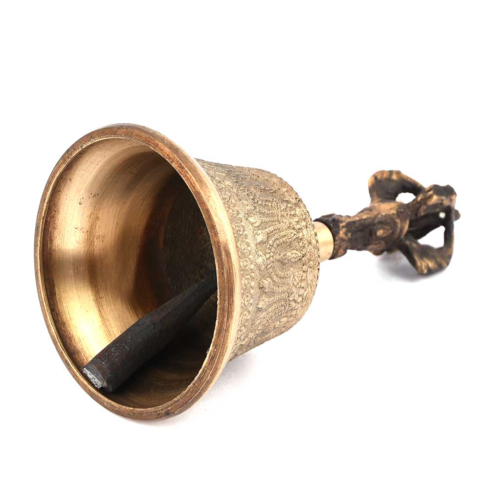 Handmade Brass Bell with Claw Shape Handle