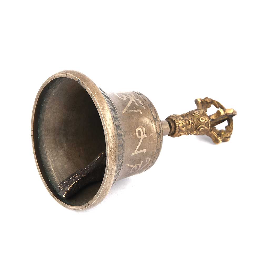 Brass Ritual Bell and Dorje Set