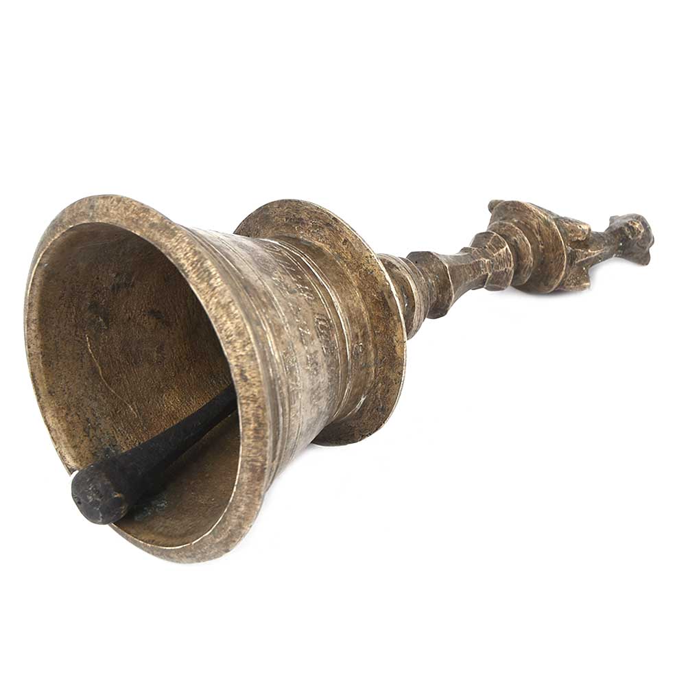 Brass Bell Cow on Top Handle