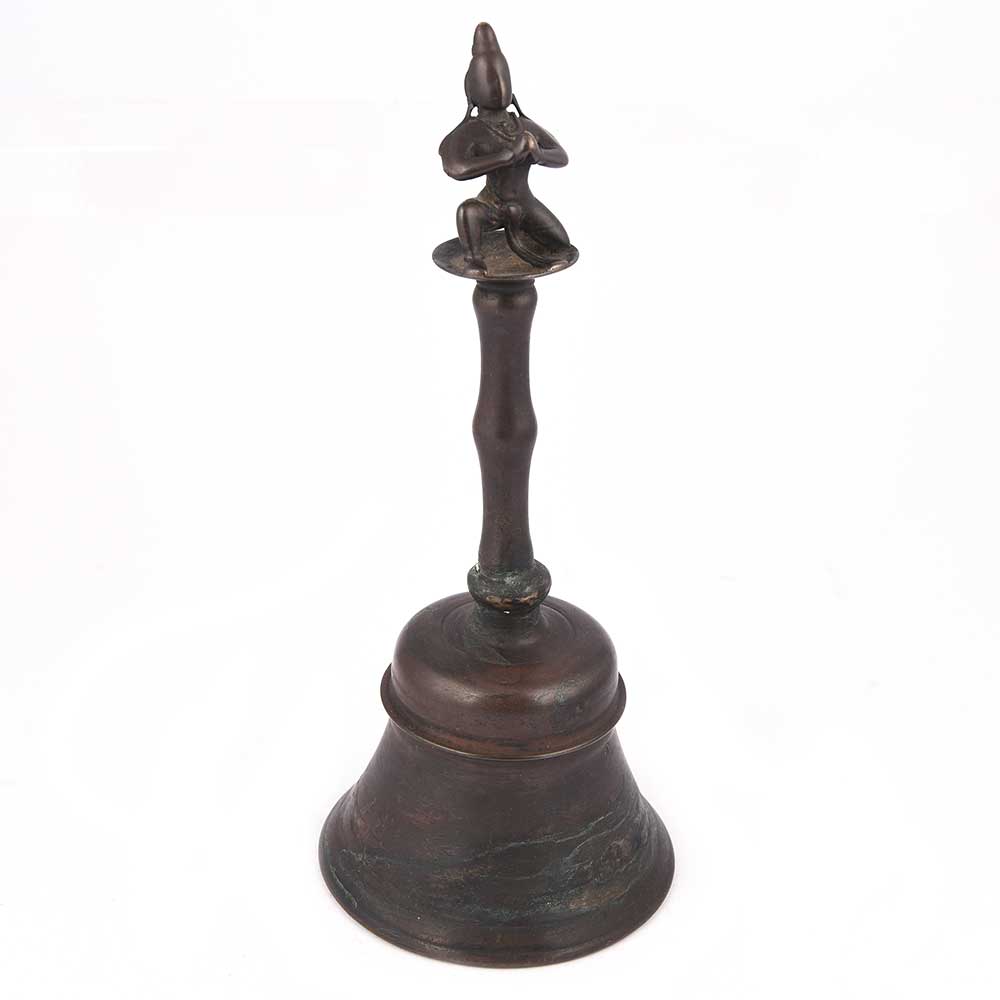 Ritual Brass Bell with Garuda Under Sheshnag
