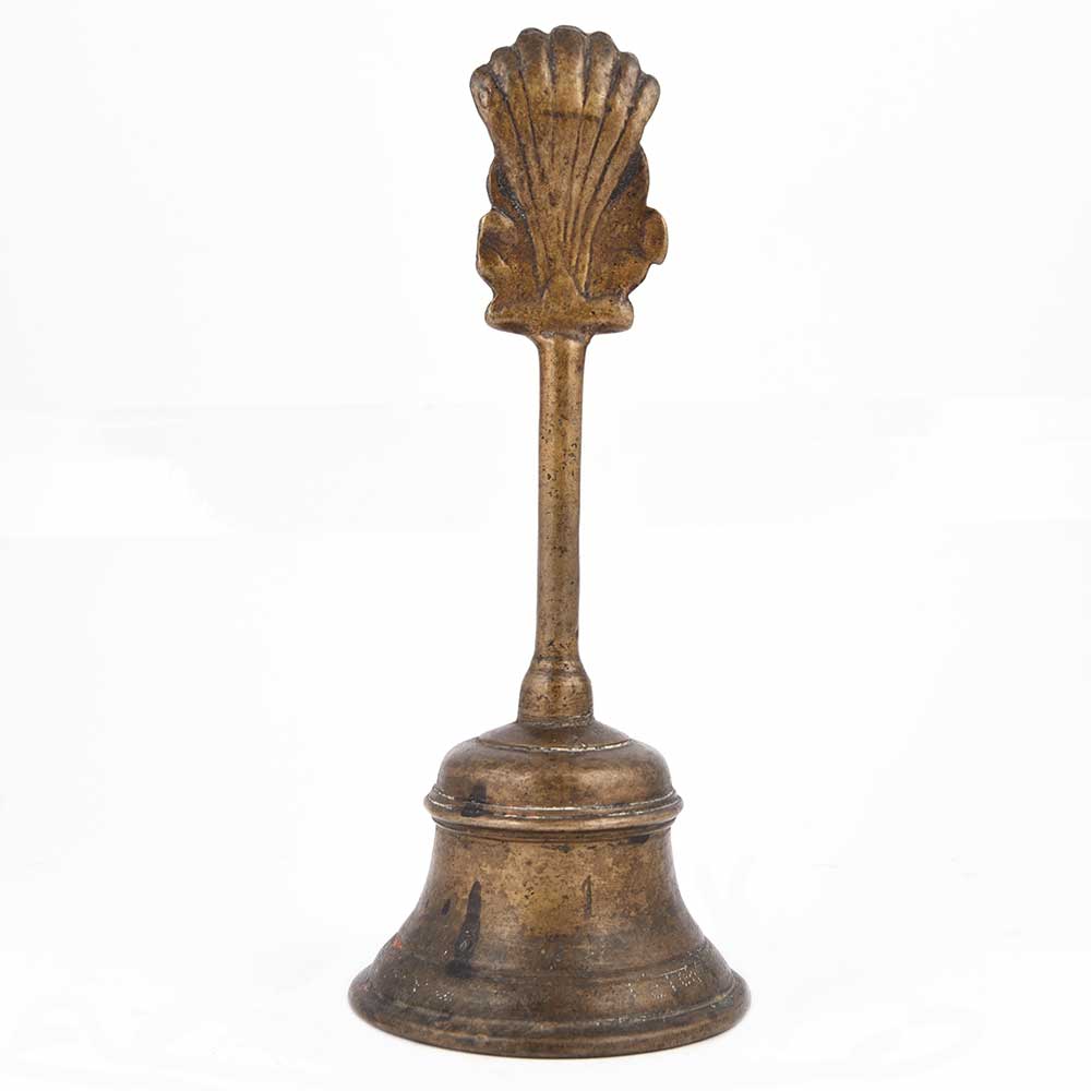 Brass Bell  Handle Depicting Hanuman and Garuda
