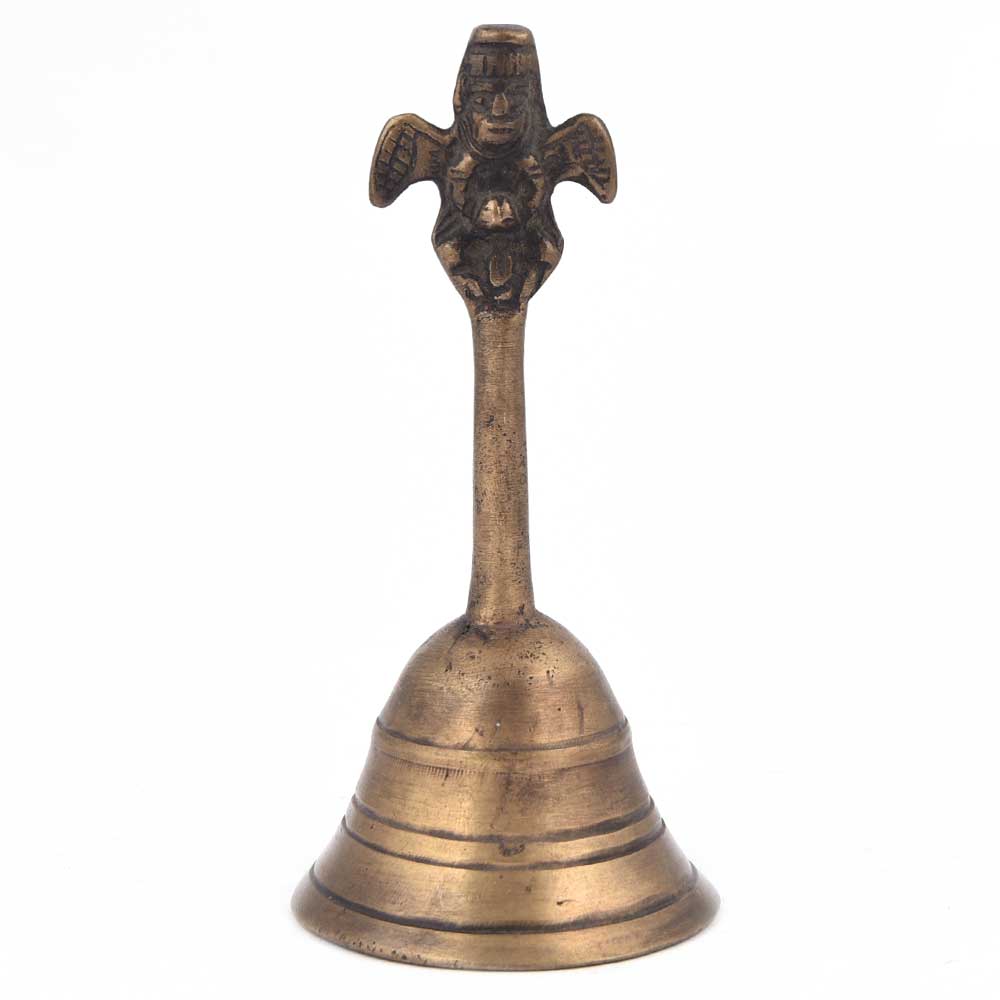 Brass Garuda Hindu Hand Held Bell