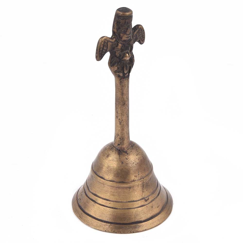 Brass Garuda Hindu Hand Held Bell