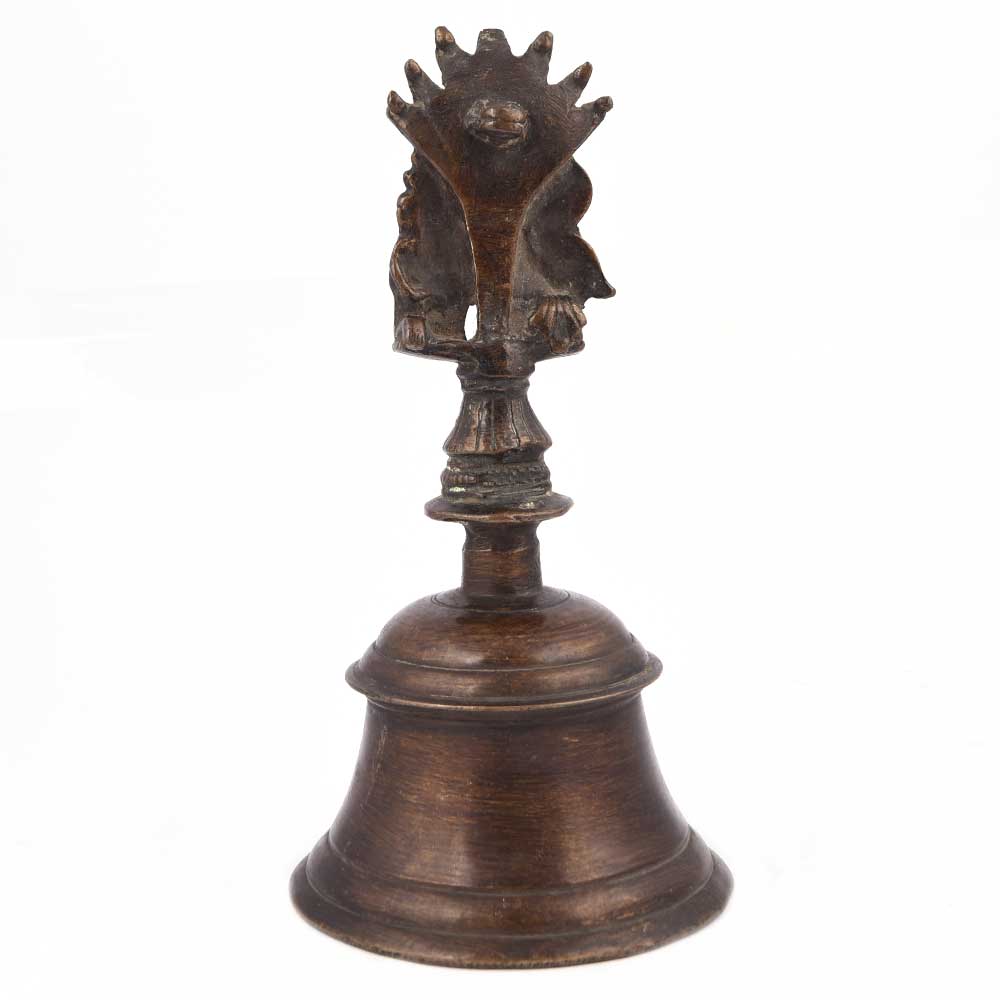 Garuda Brass Temple Bell with Mukhalinga Snakes