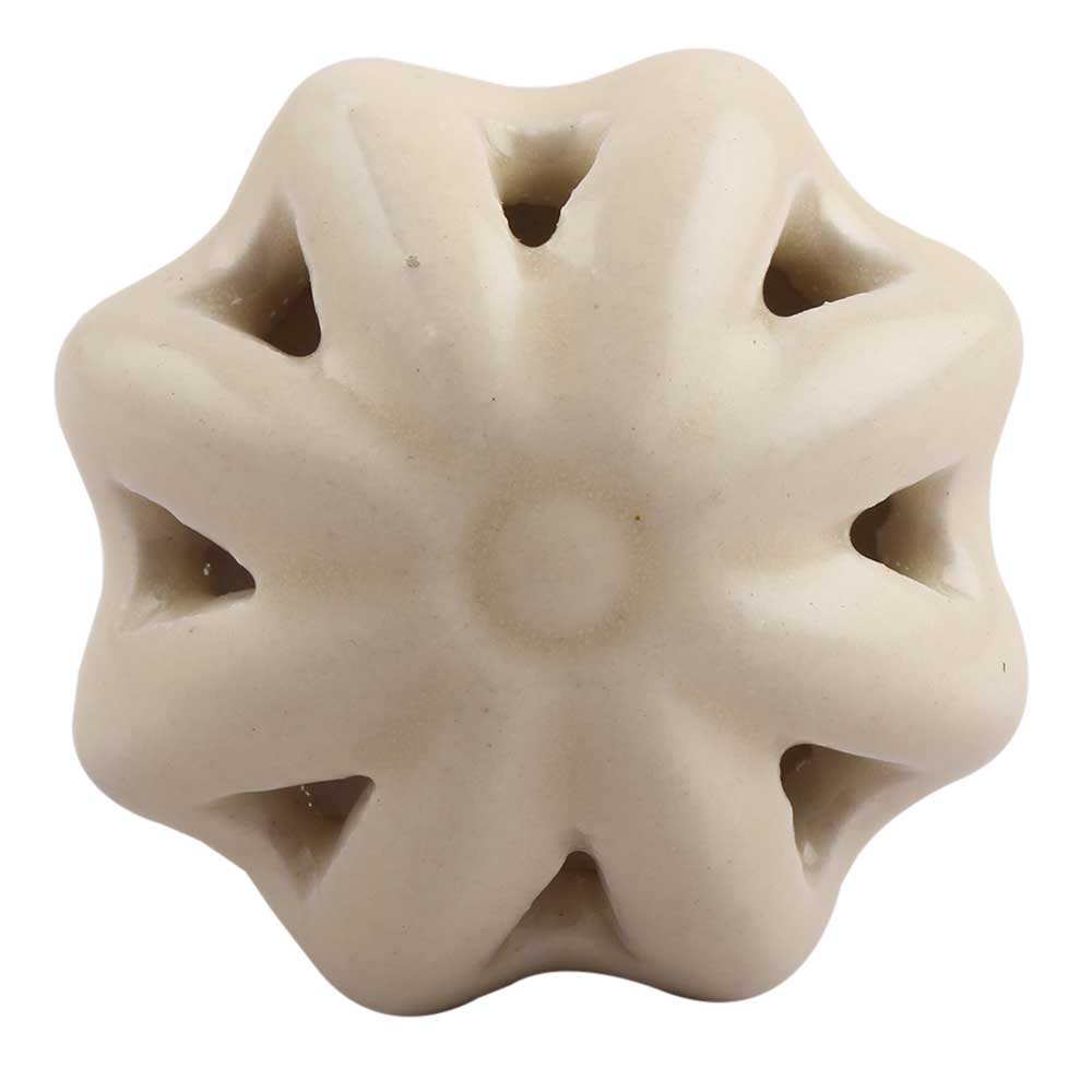 Cream Daffodil Ceramic Flower Dresser Knob