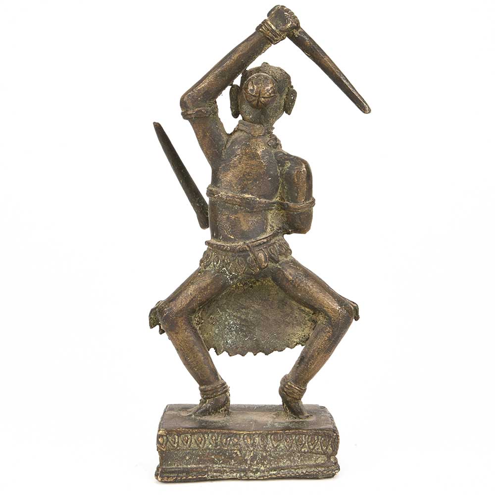 Bronze Female Sword Exotic Dancer Figurine