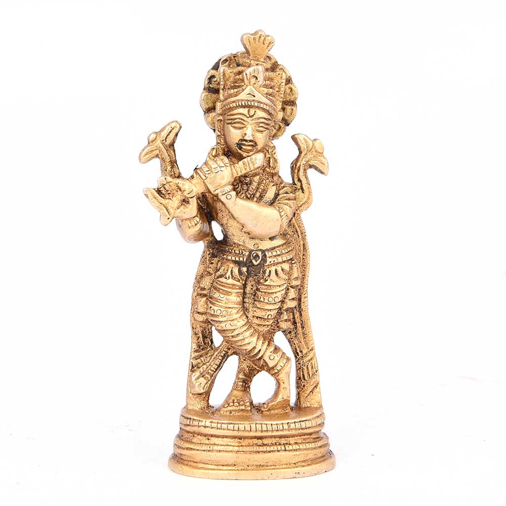 Krishna Standing Brass Statue
