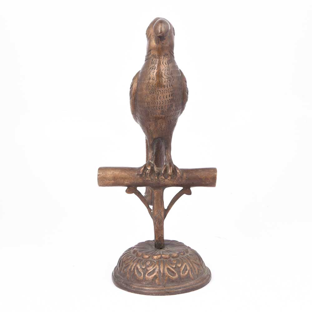 Vintage Brass Parrot on a Stand