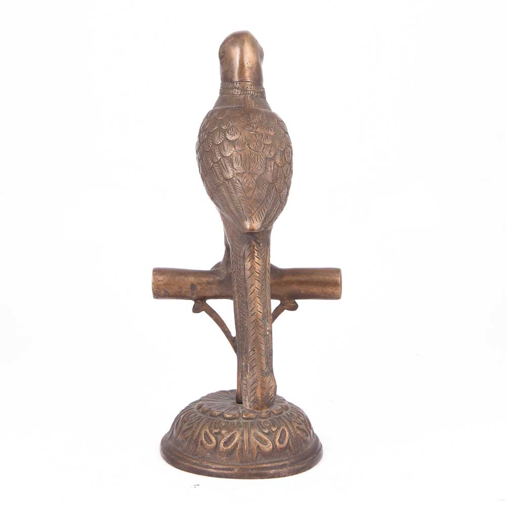 Vintage Brass Parrot on a Stand
