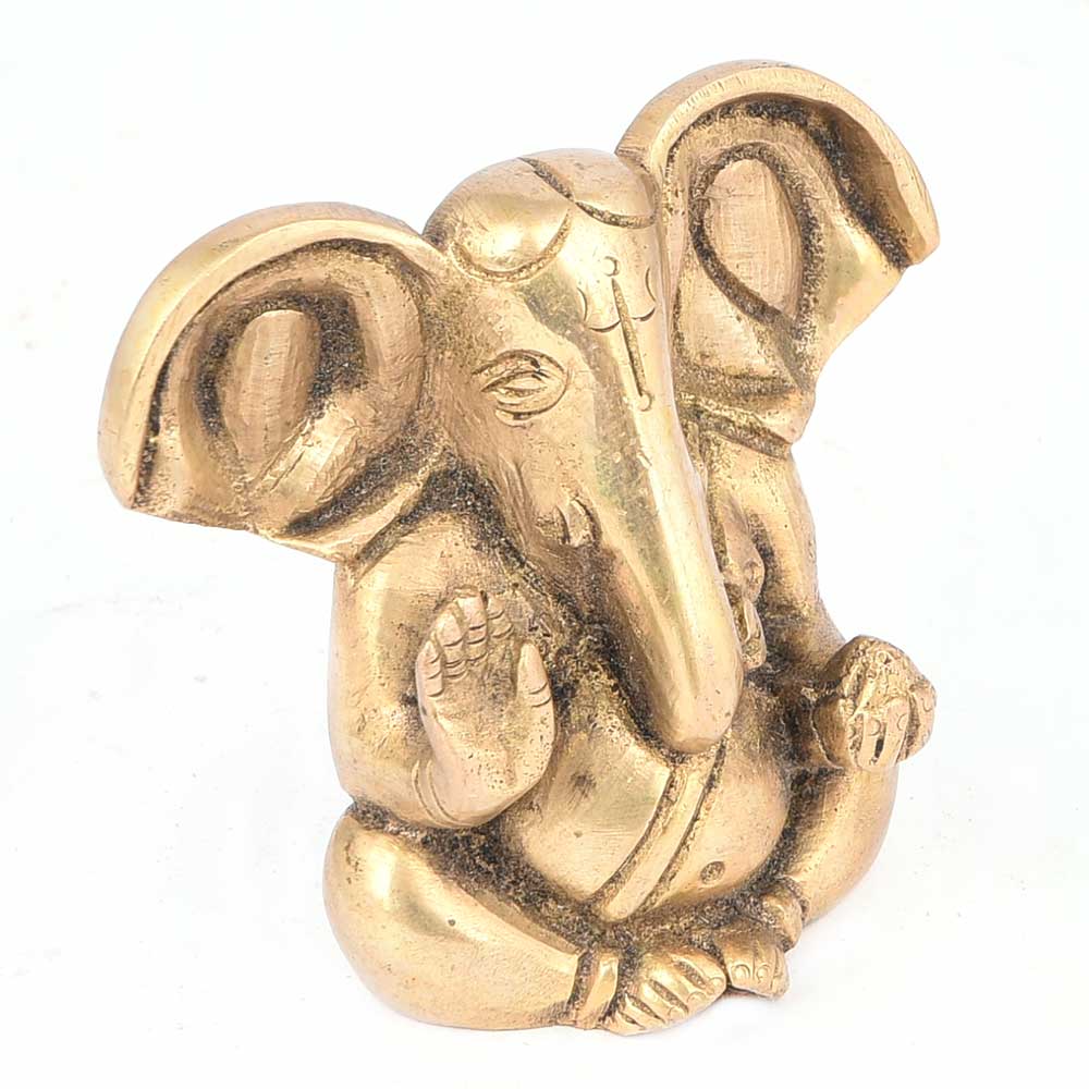 Brass Ganesh in Sitting Position