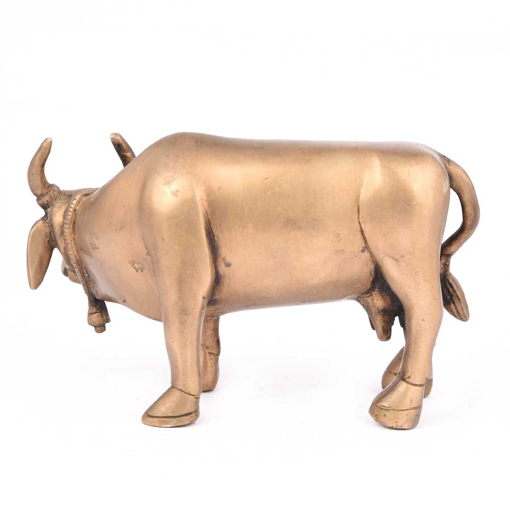 Indian Sacred Cow Brass Art Sculpture