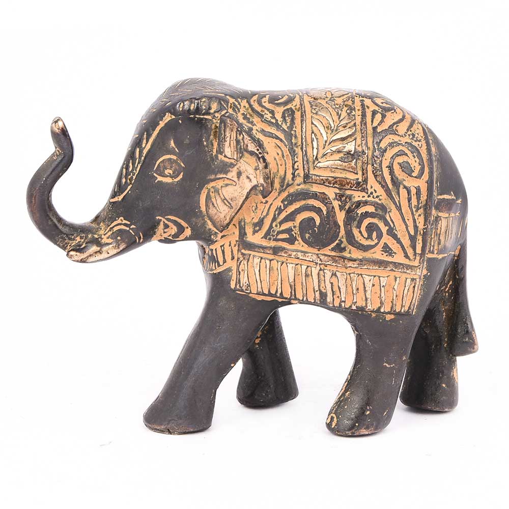 Brass Elephant with Red Patina