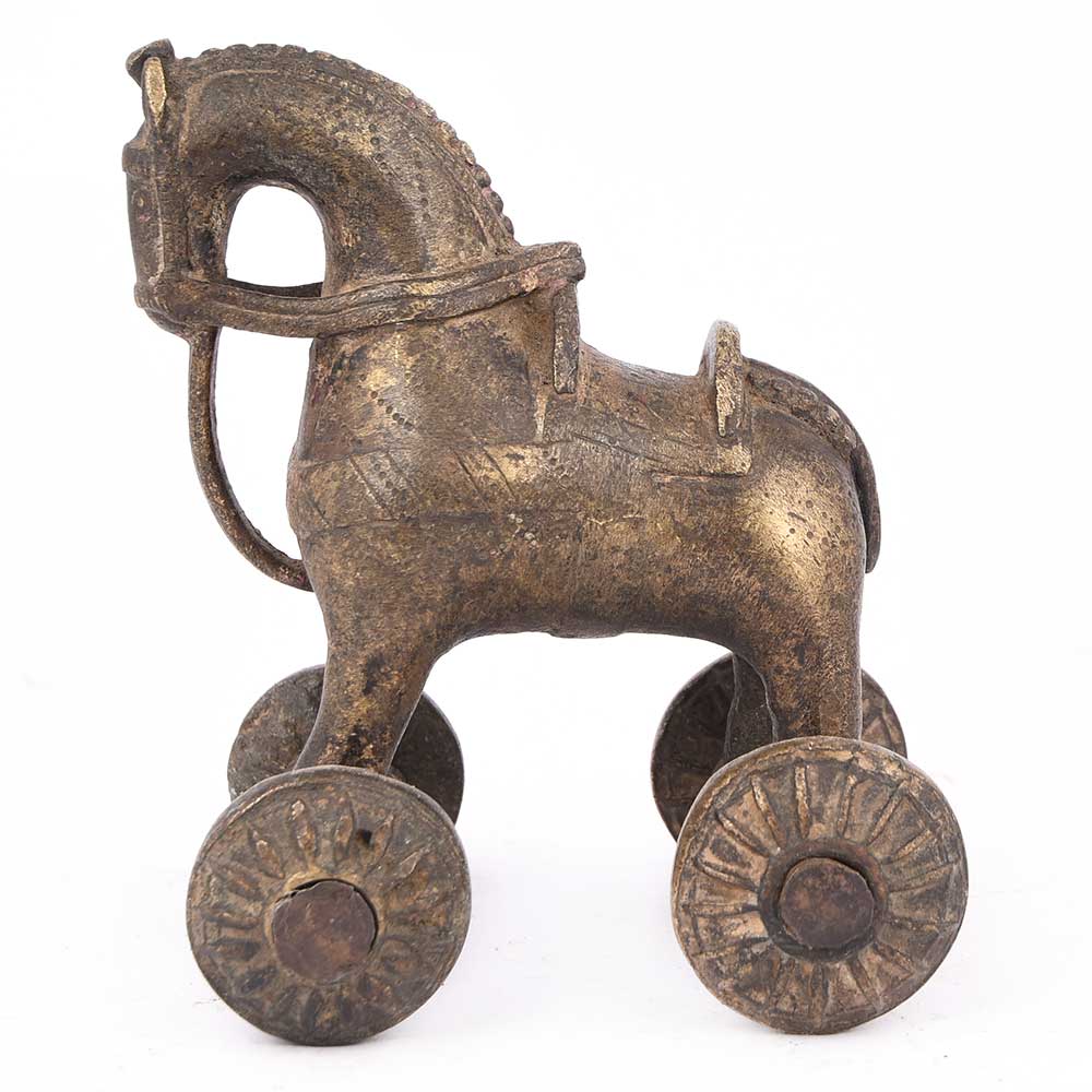 Primitive Brass Horse Toy