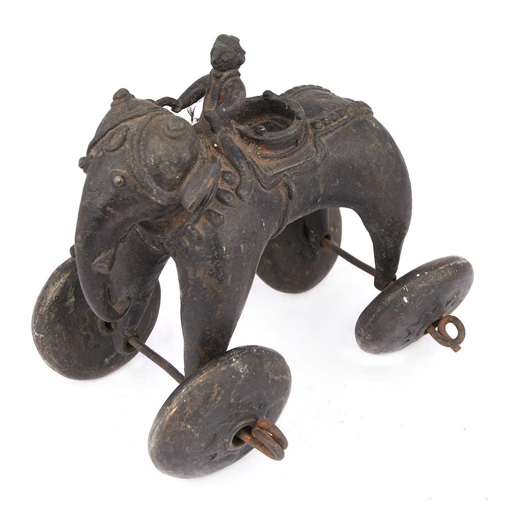 Bronze Indian Temple Elephant Toy