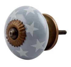 Grey Star Ceramic Drawer Knob Online