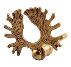 Golden Reindeer Horn Brass Drawer Knobs