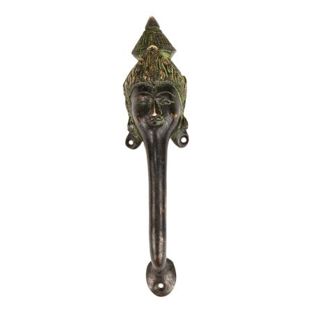 Bronze Green Black Buddha Face Door Handle