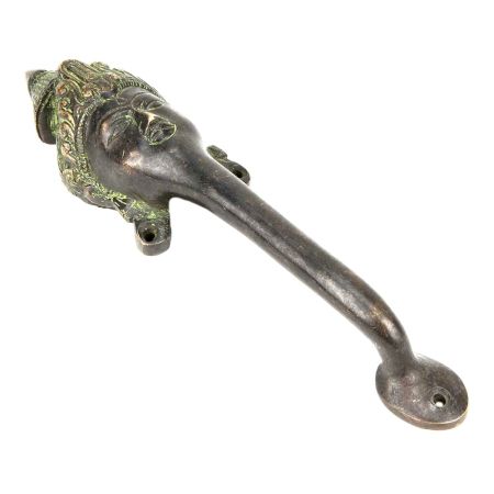 Bronze Green Black Buddha Face Door Handle