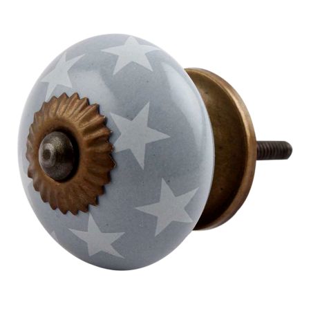 Grey Star Ceramic Drawer Knob Online