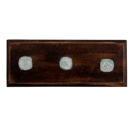 Clear Pentagon Glass Bubble Wooden Hooks