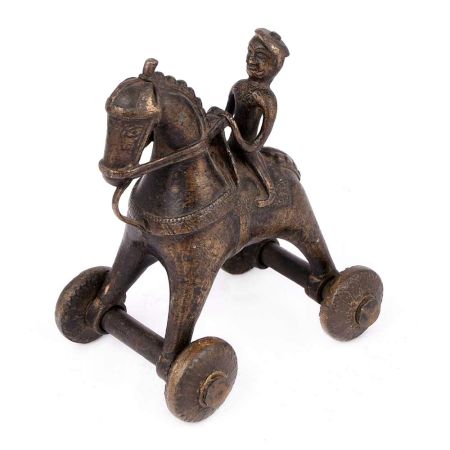 Brass Horse on Wheel