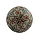 White Ceramic Floral Pattern Knob