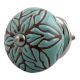 Amarylis Floral Etched Ceramic Cabinet Knob Online