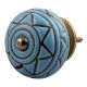Brown Pattern Etched Ceramic Dresser Knob