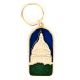 Brass Whitehouse Brass Key Ring With Blue Background
