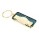 White House America On Blue Brass Key Ring