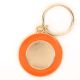 Golden Circle Orange Border Brass Key Ring