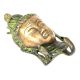 Green Brass Statue and Wall Hooks of Lord Shiva Face Sculpture