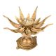 Golden Bronze Candle Holder In Lotus Shape